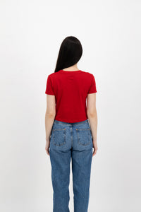 Teens Crop Top Red
