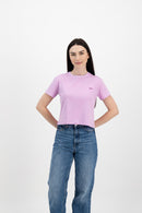 Teens Crop Top Red Lilac