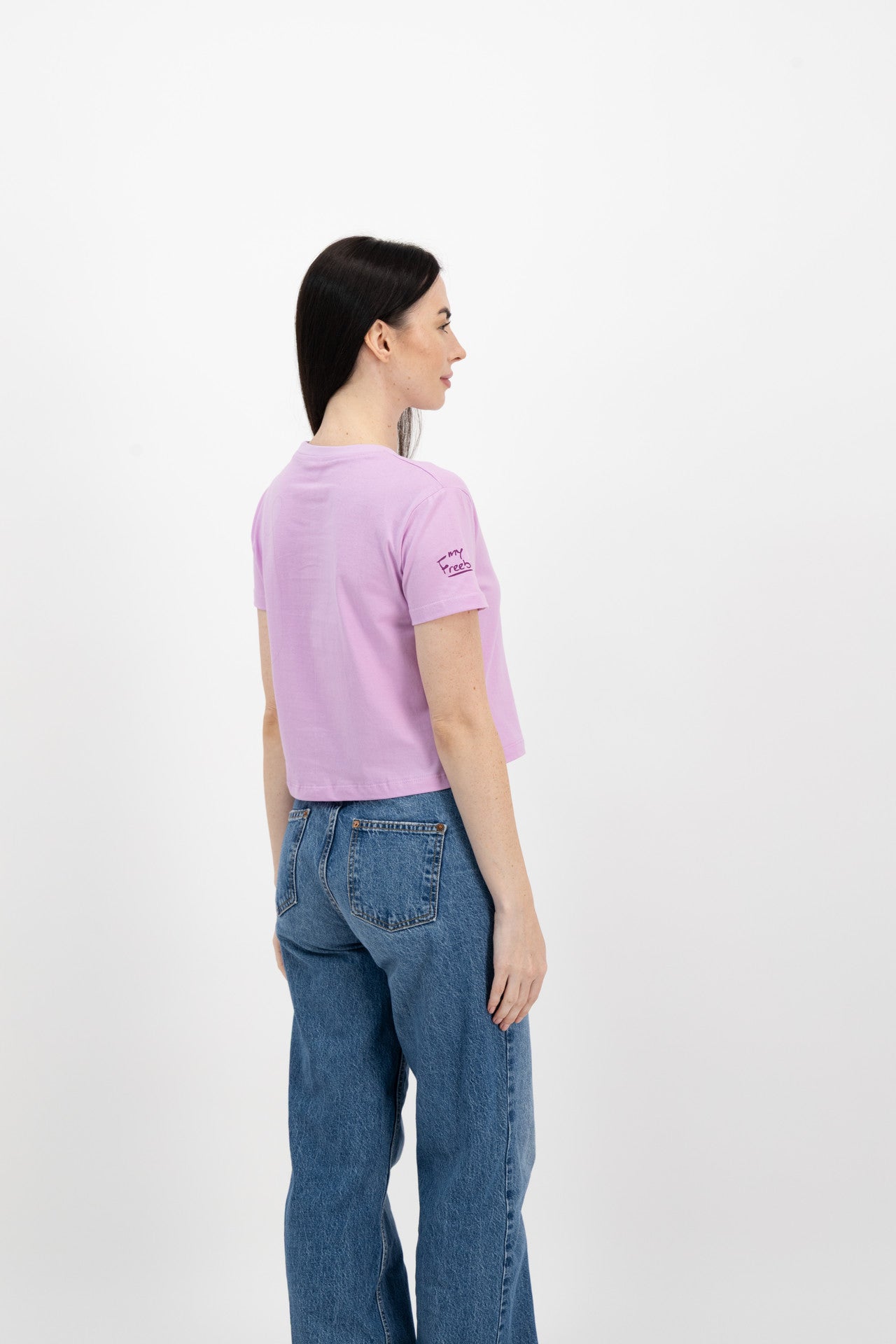 Teens Crop Top Red Lilac