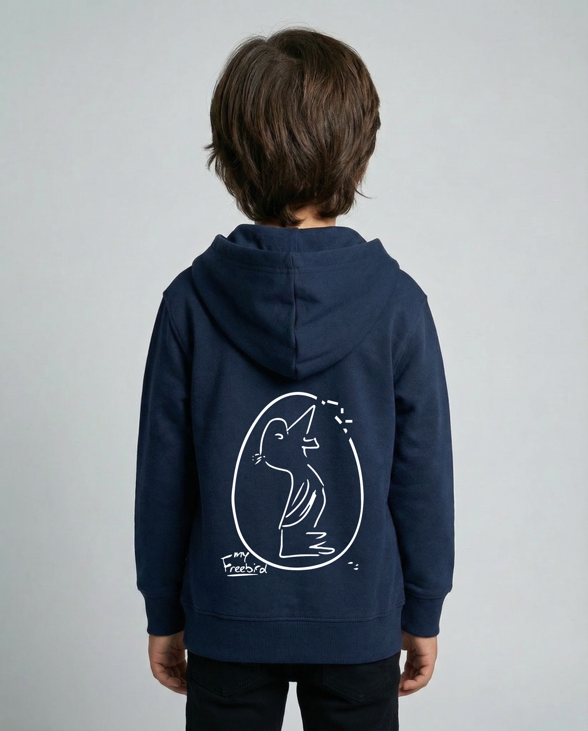 Kids Zipper Hoodie Navy Blue
