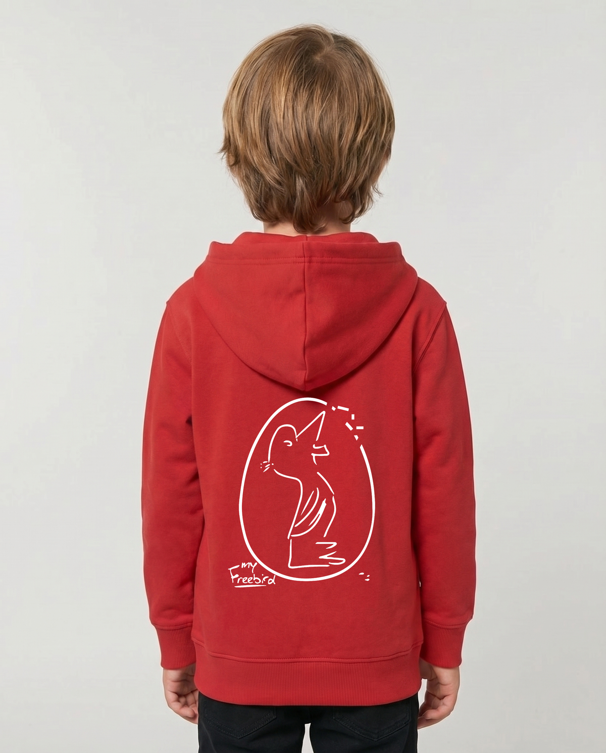 Kids Zipper Hoodie Red