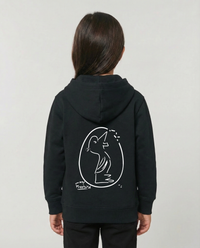 Kids Zipper Hoodie Black